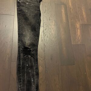 Zara Black Splatter Effect Jeans